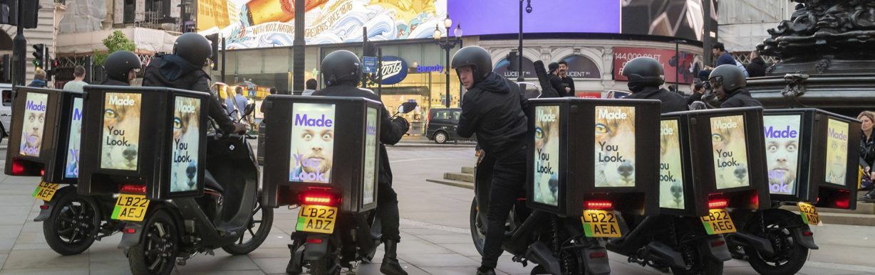Pack London Advertising Delivery Bikes