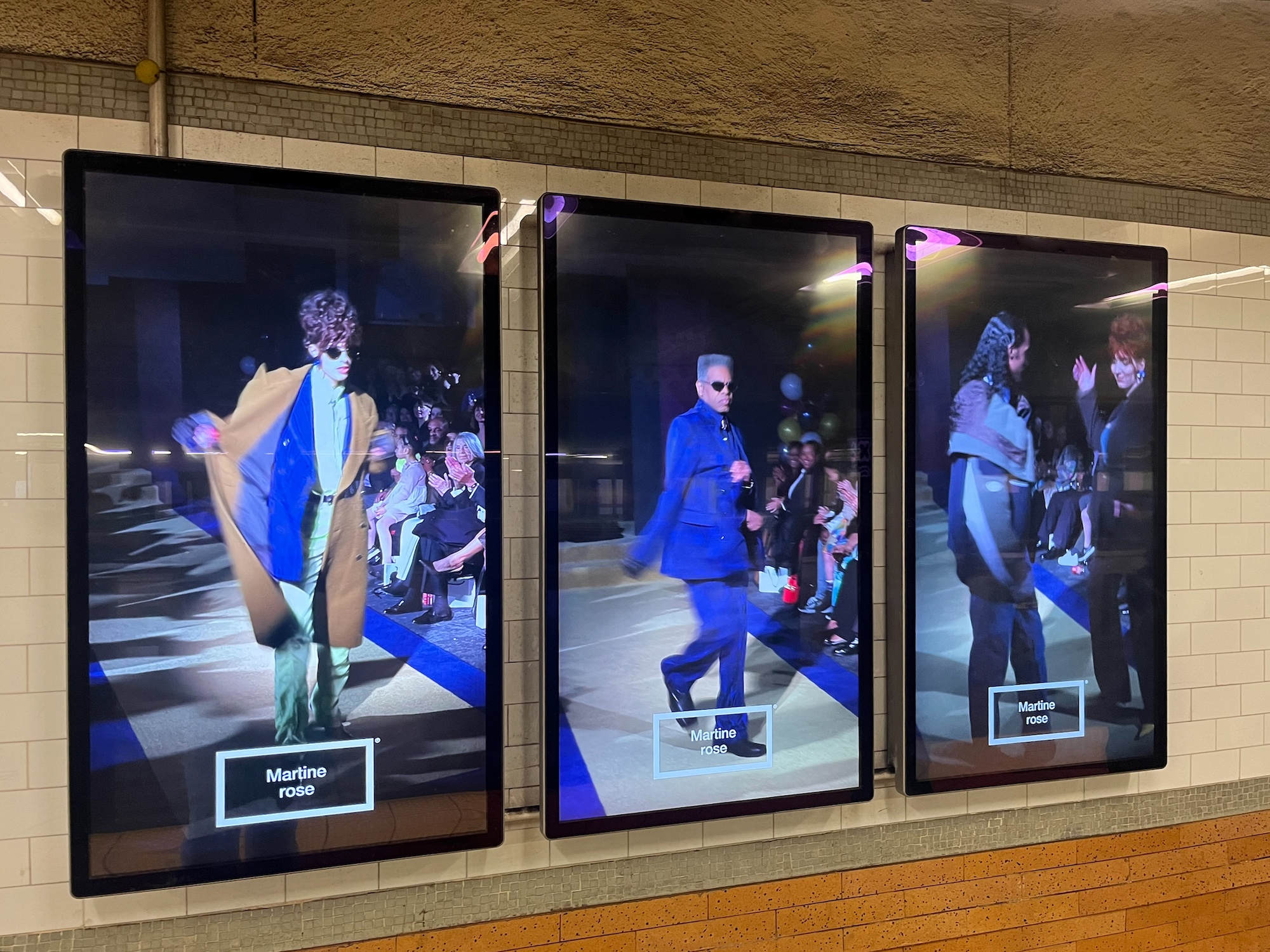 Martine Rose, DOOH, London, NYC, LA Tokyo, Paris, Shanghai, Installations, Creative Installations, Recording Studios, Metro, Subway