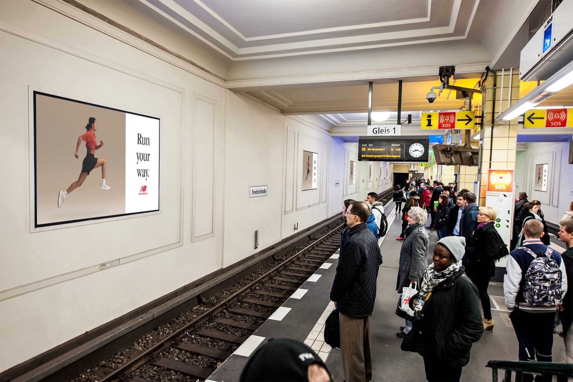 Digital Poster Gallery - Friedrichstrasse Station in Berlin - Pack London out-of-home advertising
