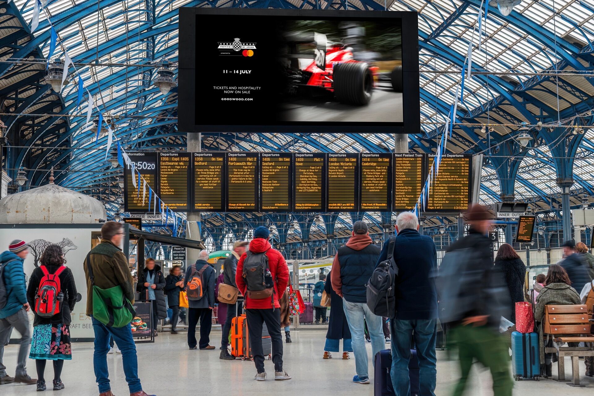Transvision Digital Billboard, Brighton Station in Brighton - Pack London out-of-home advertising