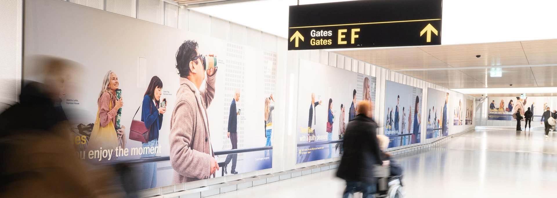 CPH Airport | Brand Walls - Transfertunnel in Copenhagen - Pack London out-of-home advertising