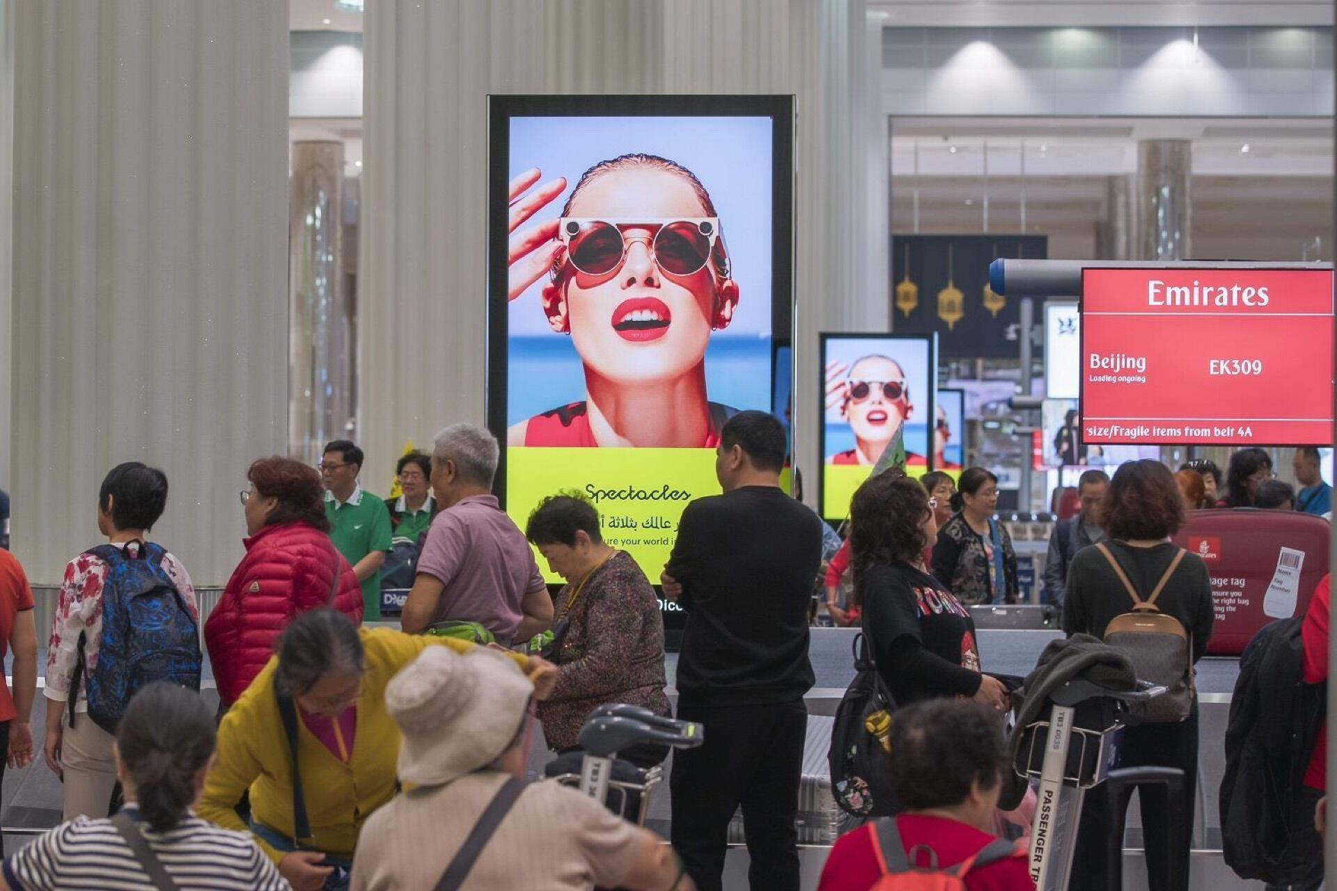 Baggage Reclaim Prime Screens in Dubai - Pack London out-of-home advertising