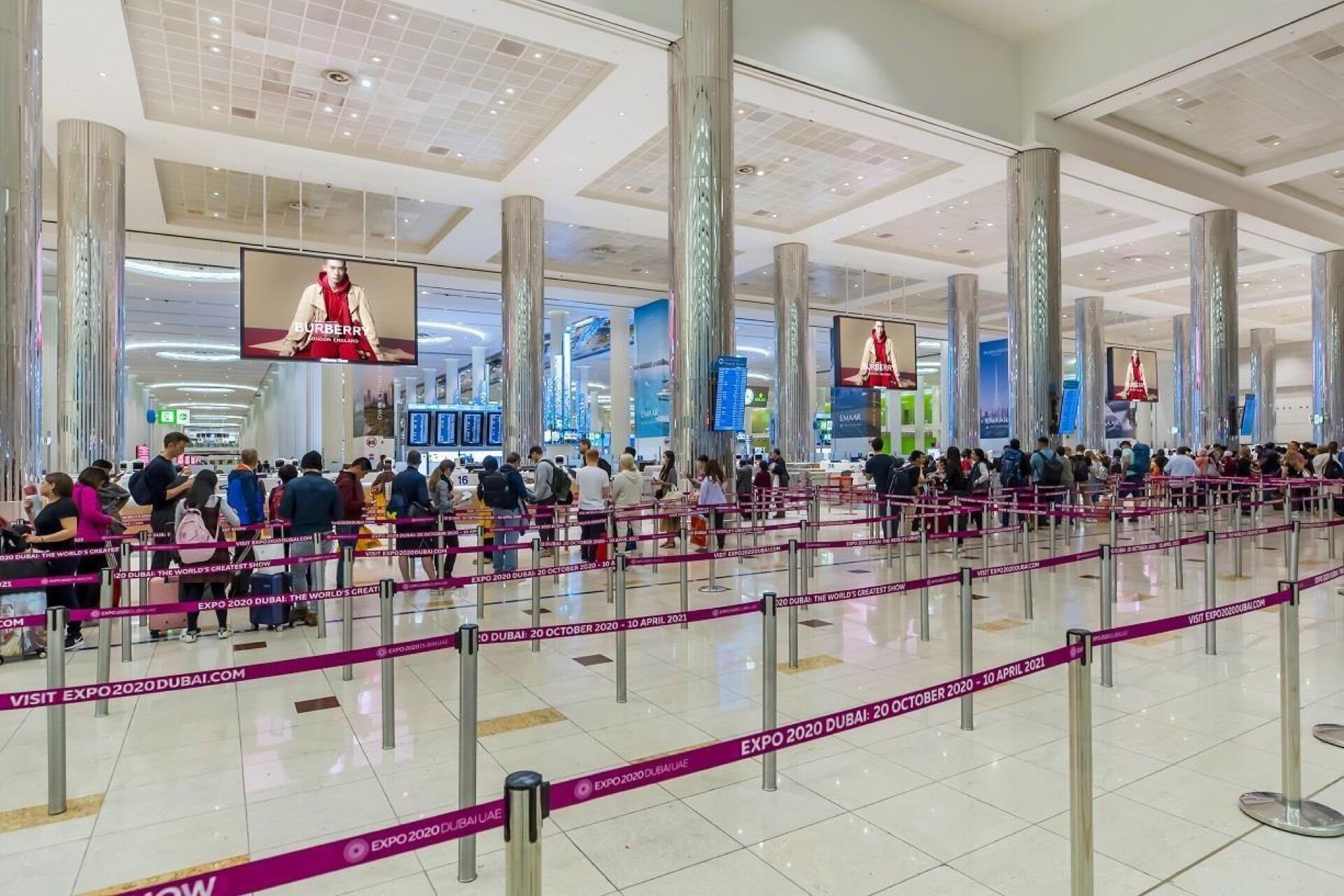 Immigration Grand Screens in Dubai - Pack London out-of-home advertising