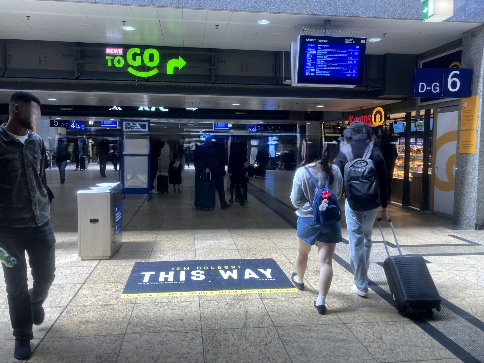 IEM Cologne ground poster at Cologne Central Station