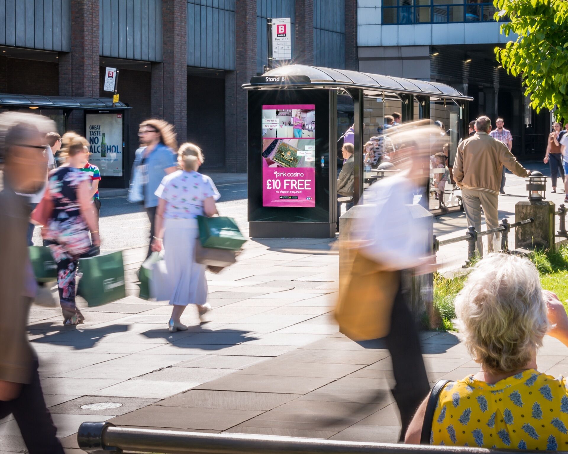 Digital 6-Sheet Bus Shelters in Manchester - Pack London out-of-home advertising