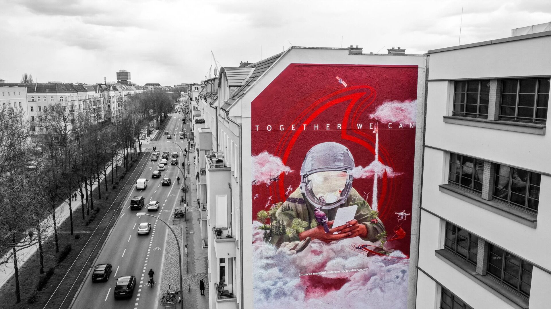 Hand Painted Mural in Munich - Pack London out-of-home advertising