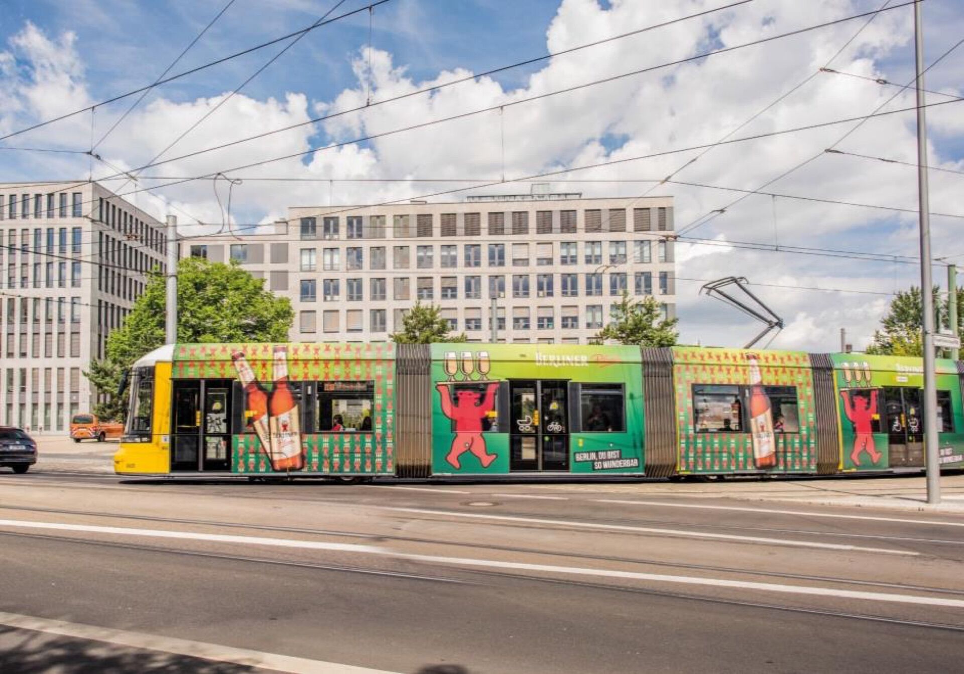 Tram Wrap in Munich - Pack London out-of-home advertising